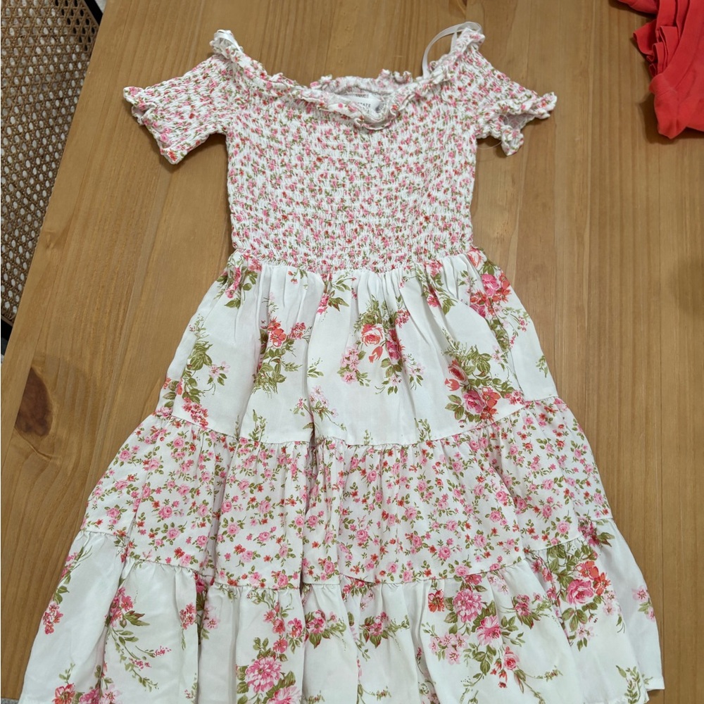 Altar'd State Pink and Green Floral Textured dress - Picture 2 of 3